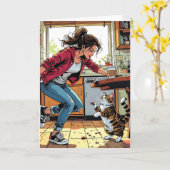 Als je me nodig hebt, bel me dan! | Grappige koffi Kaart (Gele Bloem)