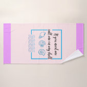 'Als je me nodig hebt, bel me dan op mijn schelp.' Badhanddoek (Badhanddoek)