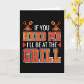 Als je me nodig hebt, ben ik bij de Grill. Kaart (Gele Bloem)