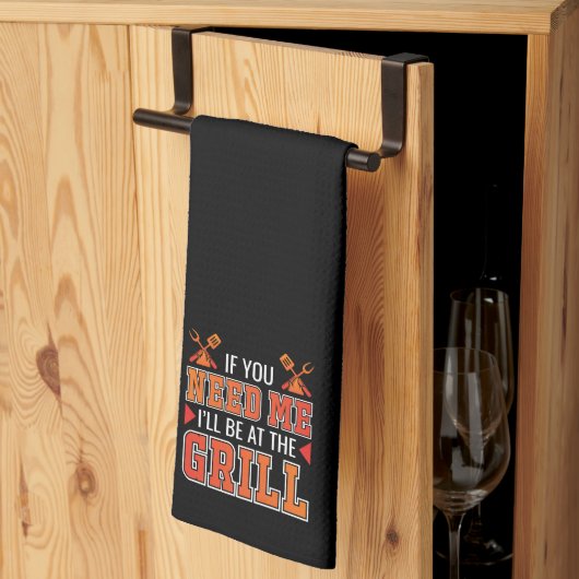 Als je me nodig hebt, ben ik bij de Grill. Theedoek (Derde Gevouwen)