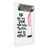 Als je meer lippenstift wilt toevoegen en aanvalle mini klembord (Schuin)