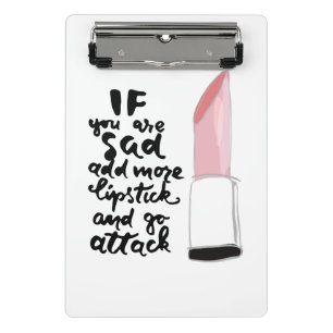 Als je meer lippenstift wilt toevoegen en aanvalle mini klembord