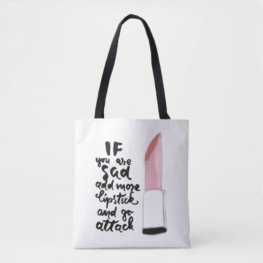 Als je meer lippenstift wilt toevoegen en aanvalle tote bag (Voorkant)