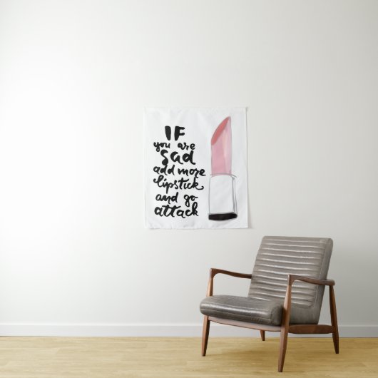 Als je meer lippenstift wilt toevoegen en aanvalle wandkleed (In situ)