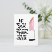 Als je meer lippenstift wilt toevoegen en je gaat  briefkaart (Staand voorkant)