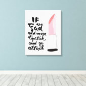 Als je meer lippenstift wilt toevoegen en je gaat canvas afdruk (Insitu (Houten vloer))