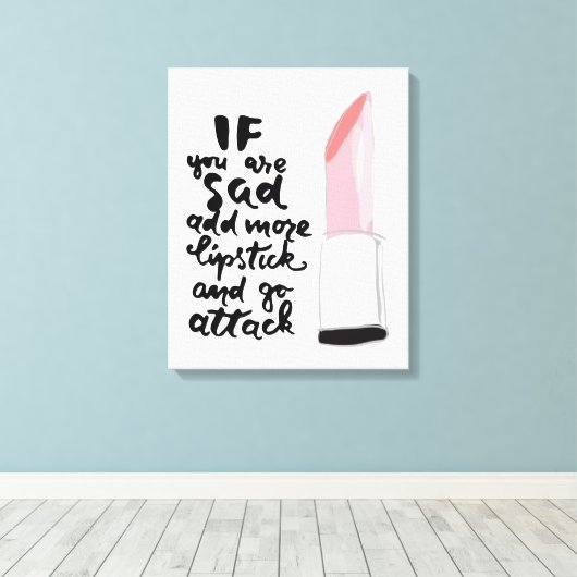 Als je meer lippenstift wilt toevoegen en je gaat canvas afdruk (Insitu (Houten vloer))