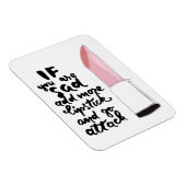 Als je meer lippenstift wilt toevoegen en je gaat  magneet (Rechterzijde)