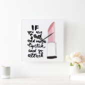 Als je meer lippenstift wilt toevoegen en je gaat  vierkante klok (Huis)