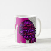 Als je mensen beoordeelt, dan citeert inspirerend  koffiemok (Voorkant rechts)