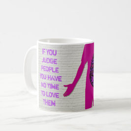 Als je mensen beoordeelt, dan citeert inspirerend  koffiemok