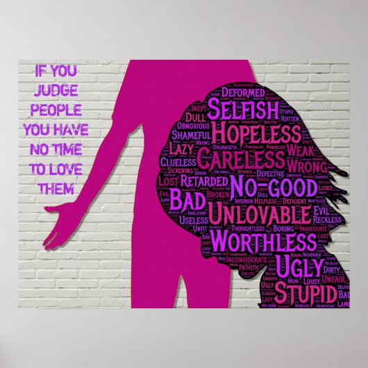 Als je mensen beoordeelt, inspirerend citaat poste poster (Voorkant)