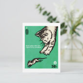 "Als je met katten speelt, verwacht dan dat je kra Briefkaart (Staand voorkant)