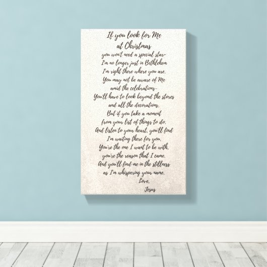 Als je met Kerstmis naar Mij zoekt Canvas Afdruk (Insitu (Houten vloer))