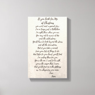 Als je met Kerstmis naar Mij zoekt Canvas Afdruk