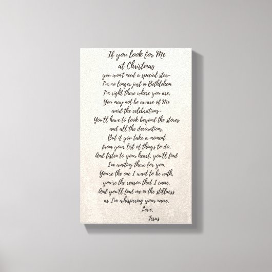Als je met Kerstmis naar Mij zoekt Canvas Afdruk (Voorkant)