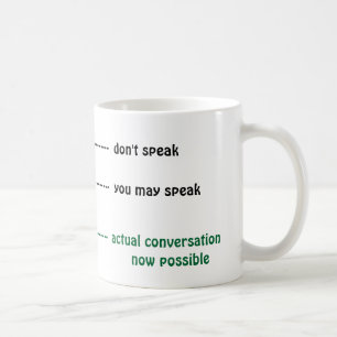 Als je met me kunt praten, koffiekop koffiemok