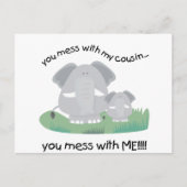 Als je met mijn neef rommelt, rommel je met mij briefkaart (Voorkant)