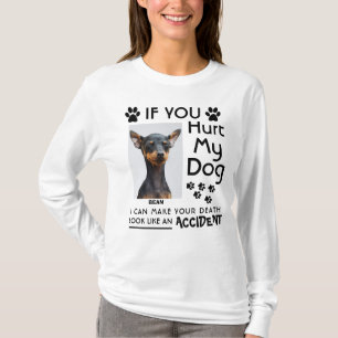 Als je mijn hond pijn doet, kan ik je hondenpoten  t-shirt