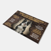 Als je mijn huis bezoekt, denk dan aan Collie Deurmat (Schuin)