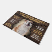 Als je mijn huis bezoekt, onthoud dan Bulldog Deurmat (Schuin)