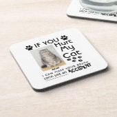 Als je mijn kat pijn doet, kan ik je kattenpootjes bier onderzetter (Linkerzijde)