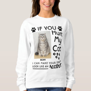 Als je mijn kat pijn doet, kan ik je kattenpootjes trui