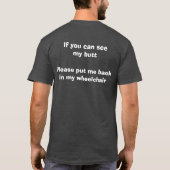 Als je mijn kont kunt zien - Funny Wheelstoel Quot T-shirt (Achterkant)