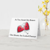 Als je mijn terugkeer afwacht... Wenskaart Kaart (Gele Bloem)