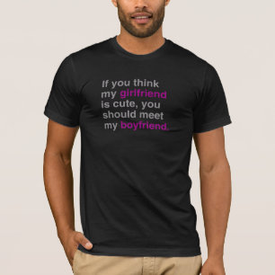Als je mijn vriendin leuk vindt t-shirt