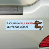 Als je mijn vrouw kunt zien, grappige dachshund bumpersticker (Op auto)