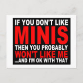Als je Minis niet leuk vindt...Post Card Briefkaart (Voorkant)