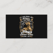 Als je m'n pit bederft, ga je snel weg. visitekaartje (Achterkant)