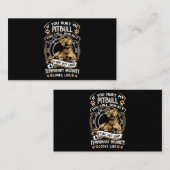 Als je m'n pit bederft, ga je snel weg. visitekaartje (Voorkant / Achterkant)