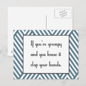 Als je mopperig bent en je weet het briefkaart (Voorkant / Achterkant)