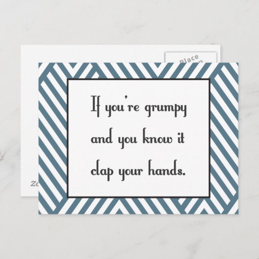 Als je mopperig bent en je weet het briefkaart (Voorkant / Achterkant)