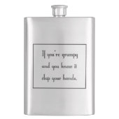 Als je mopperig bent en je weet het heupfles (Voorkant)