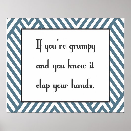 Als je mopperig bent en je weet het poster (Voorkant)