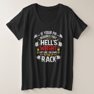 Als je motivatie citaat met witte tekst grote maat t-shirt