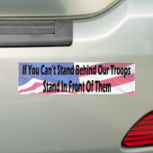 Als je niet achter onze troep kunt staan - vlag bumpersticker (Op auto)