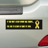 Als je niet achter onze troepen staat...... bumpersticker (Op auto)