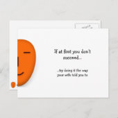 Als je niet bent geslaagd - Stuur een glimlach-Bri Briefkaart (Voorkant / Achterkant)