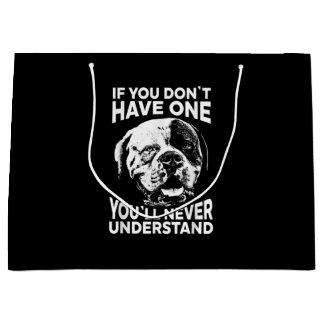 Als je niet één grappige Amerikaanse Bulldog Gift  Groot Cadeauzakje