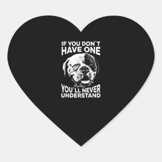 Als je niet één grappige Amerikaanse Bulldog Gift Hart Sticker