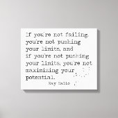 Als je niet faalt ... - Ray Dalio Canvas Afdruk (Voorkant)
