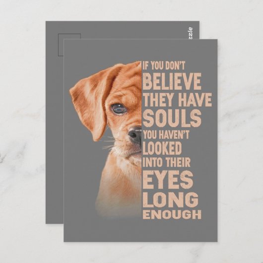 Als je niet gelooft dat ze zielen hebben, goochele briefkaart (Voorkant / Achterkant)