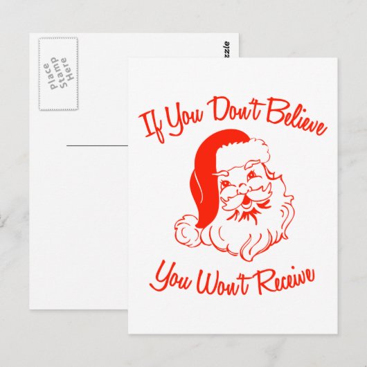 Als je niet gelooft, krijg je niet briefkaart (Voorkant / Achterkant)