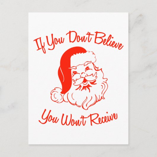 Als je niet gelooft, krijg je niet briefkaart (Voorkant)