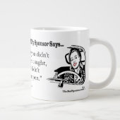 Als je niet gevangen werd, gebeurde het niet. grote koffiekop (Rechts)