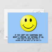 Als je niet iets leuks kunt zeggen briefkaart (Voorkant / Achterkant)